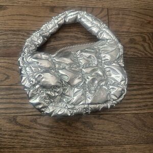 Silver Quilted Women's Bag